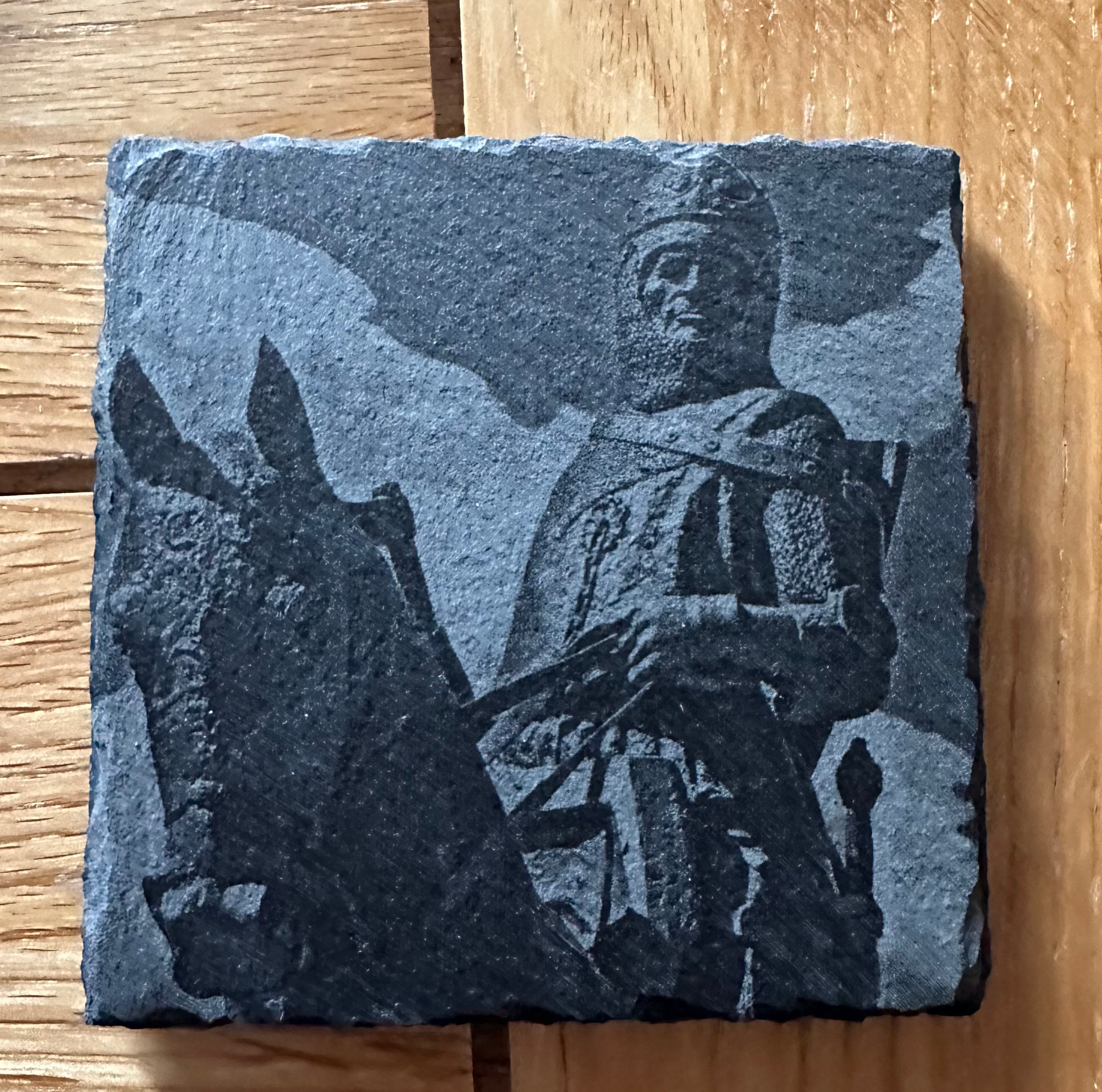 King Robert the Bruce engraved slate coaster