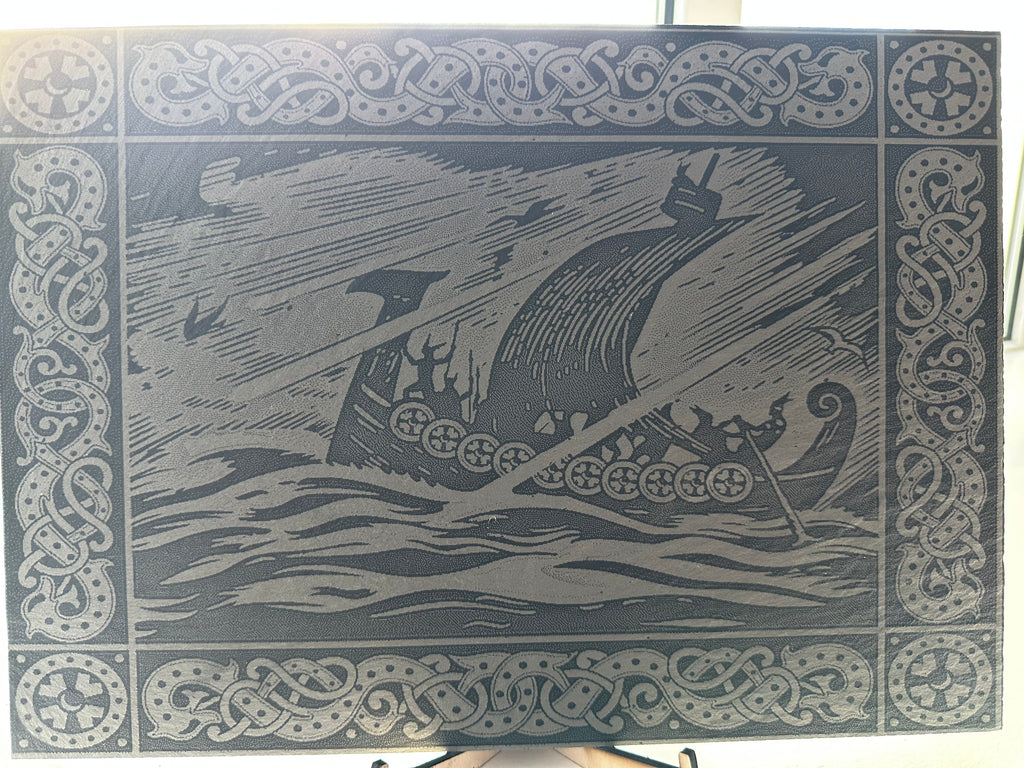 Viking longship Slate platter