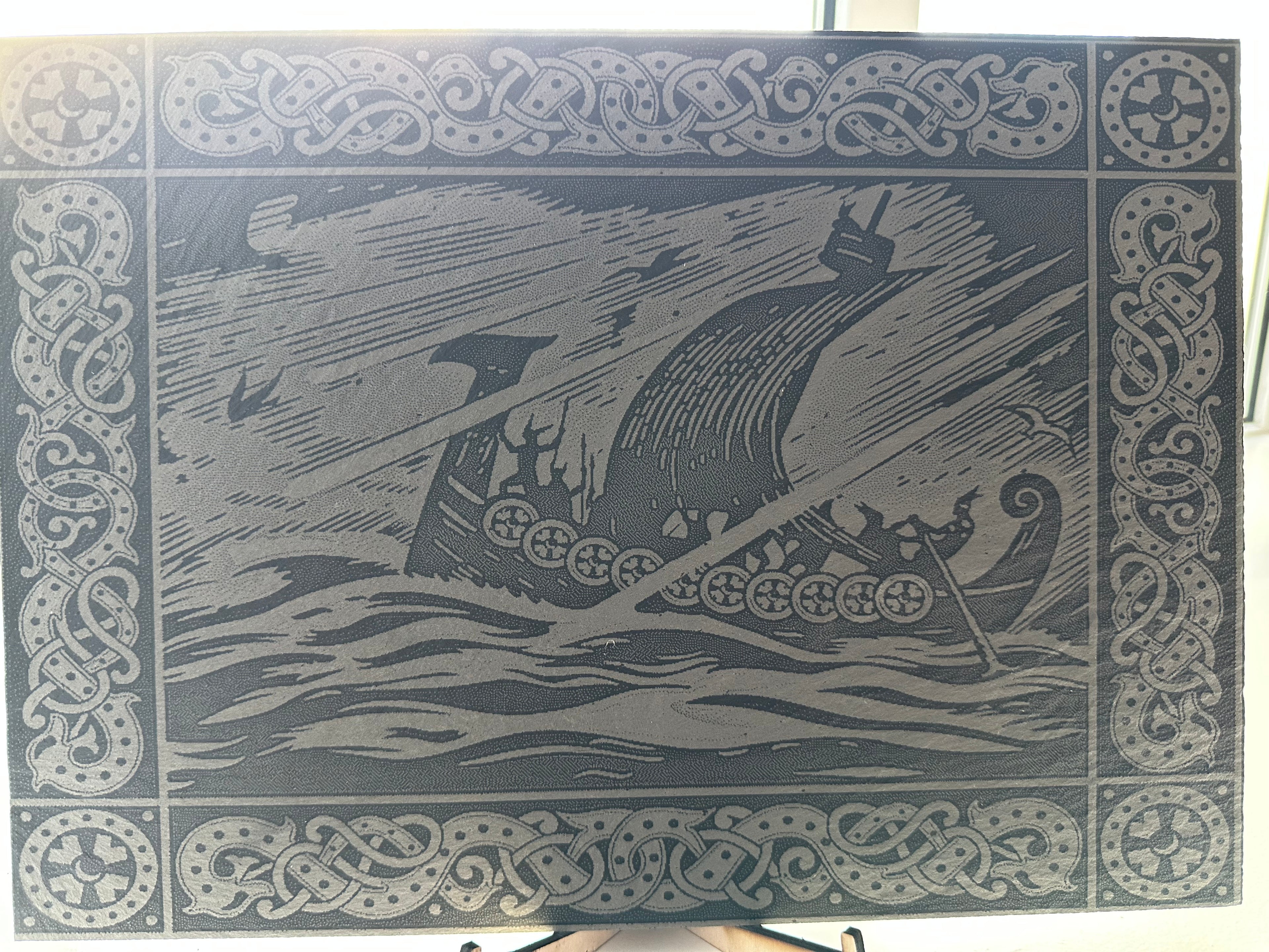 Viking longship Slate platter